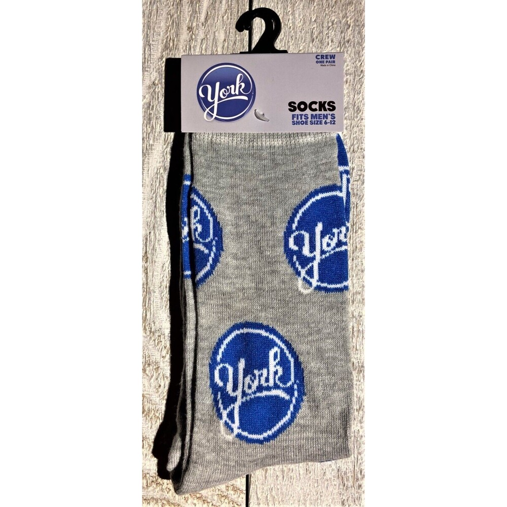York Print Novelty Crew Socks - Men’s Size 6-12
